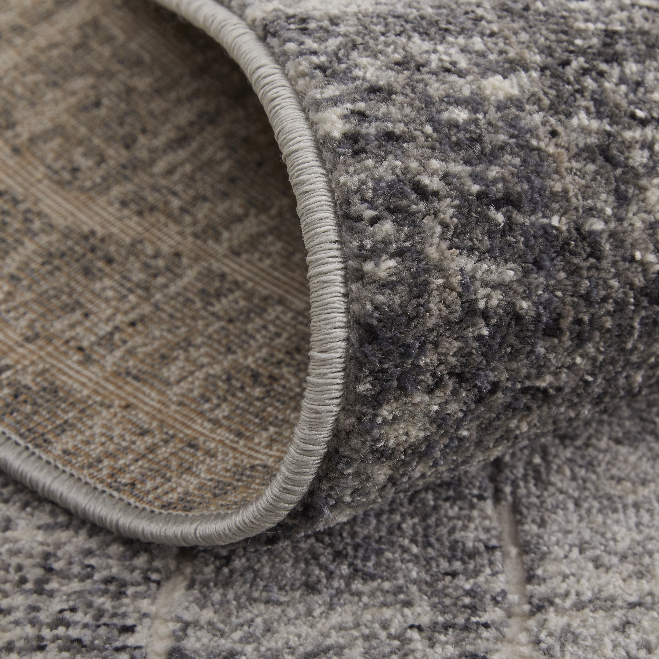 Kano Low Pile Abstract Area Rug - Distressed Look, Stain & Water Resistant for Pets & Homes
