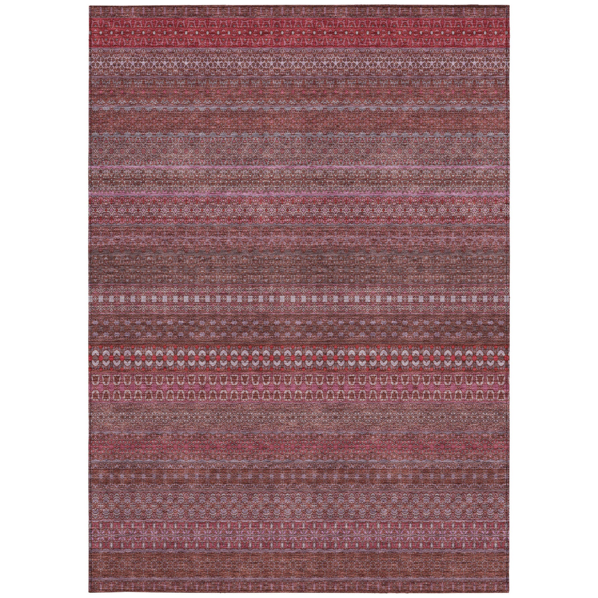 Artichoke Green Striped Indoor-Outdoor Runner Rug: Stain-Resistant, Washable & Stylish