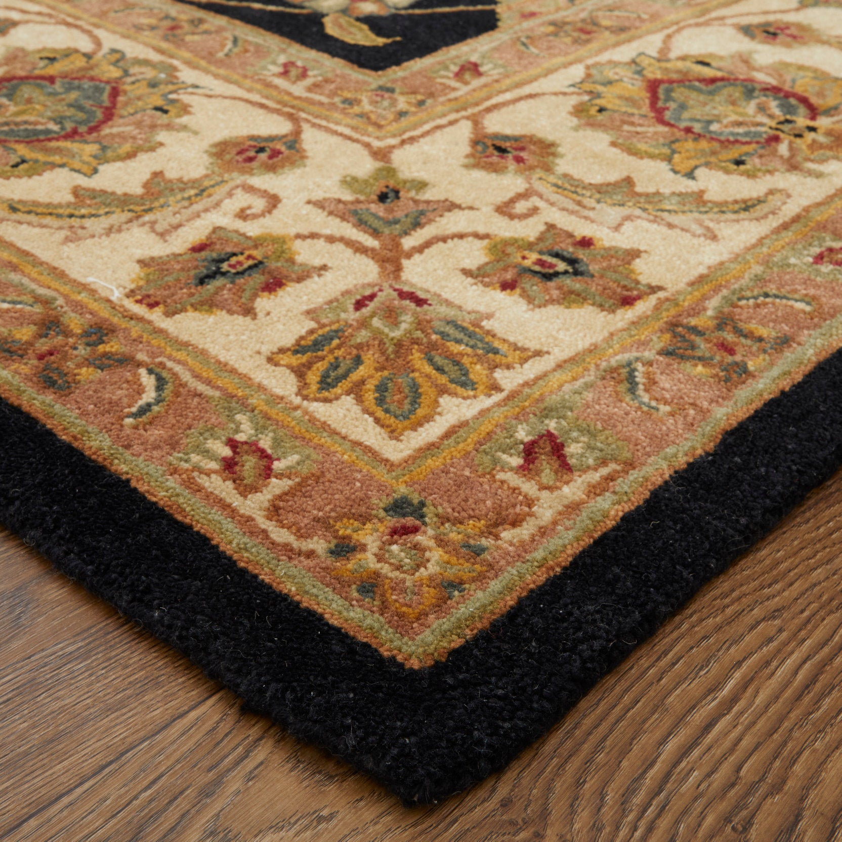 Durable and Stain-Resistant Hand Tufted Wool Oriental Area Rug by Wagner - Ideal for High-Traffic Areas in Your Home