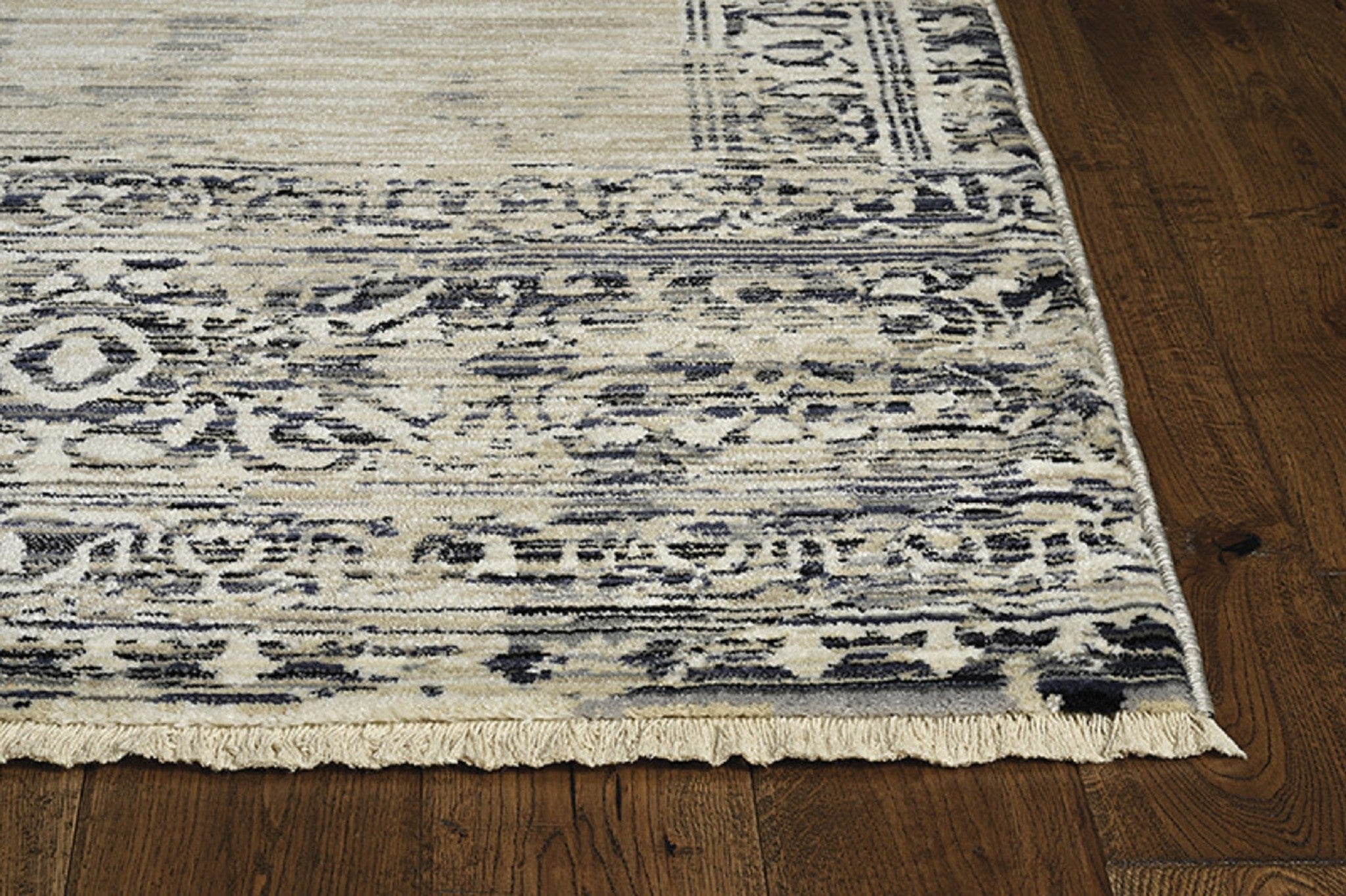 Stylish Charcoal and Gray Medallion Rectangle Area Rug for Cozy Home Decor