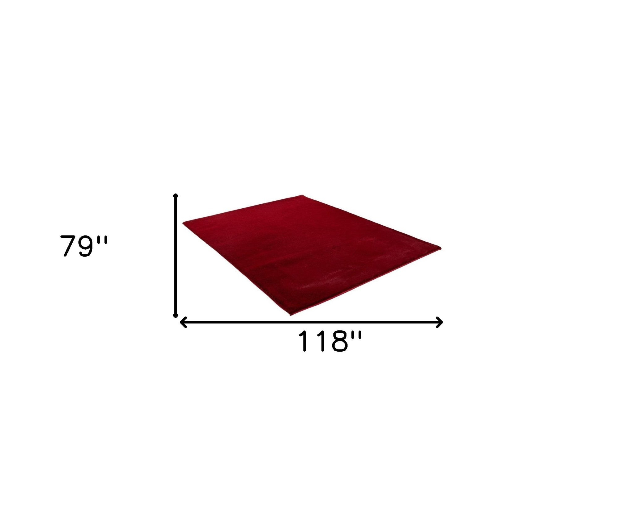 Exquisite Washable and Non-Skid Luxurious Red Faux Fur Shag Area Rug for Cozy Home Decor