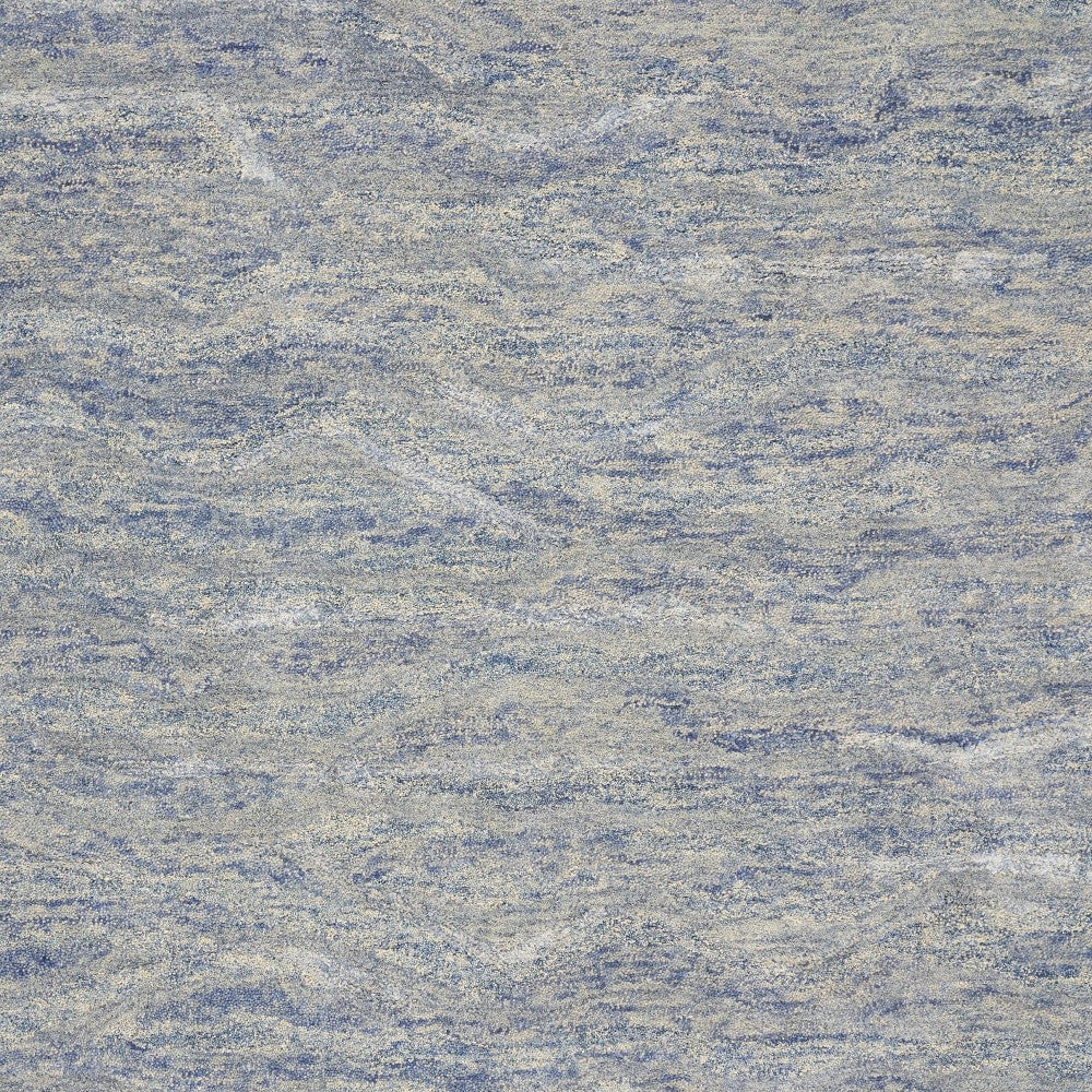 Exquisite Hand-Tufted Wool Blend Ocean Blue Breeze Area Rug with Viscose Highlights for Contemporary Home Elegance