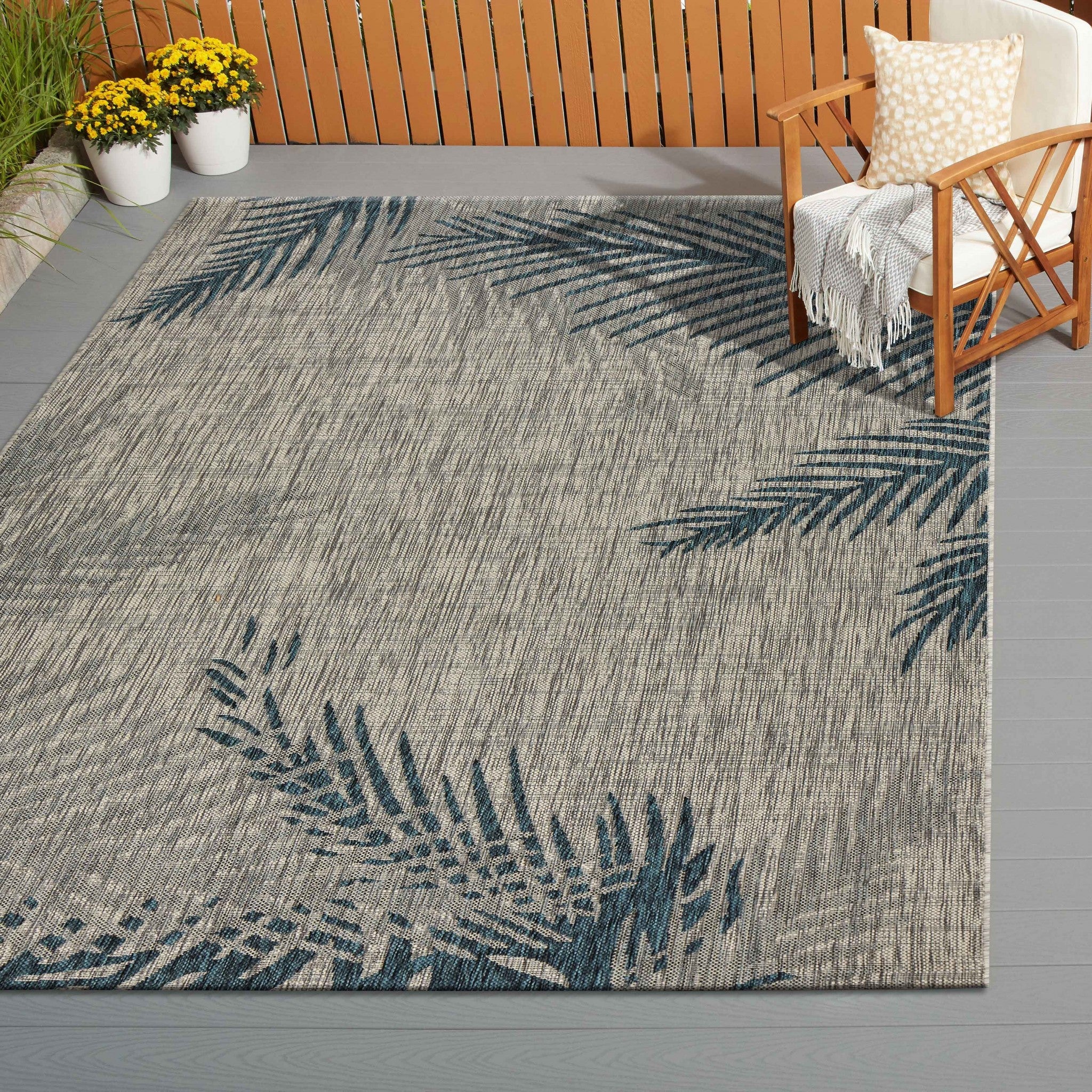 Stylish and Functional Gray Floral Outdoor Rugs Ideal for Both Indoor and Outdoor Spaces as a Perfect Home Decor Accent