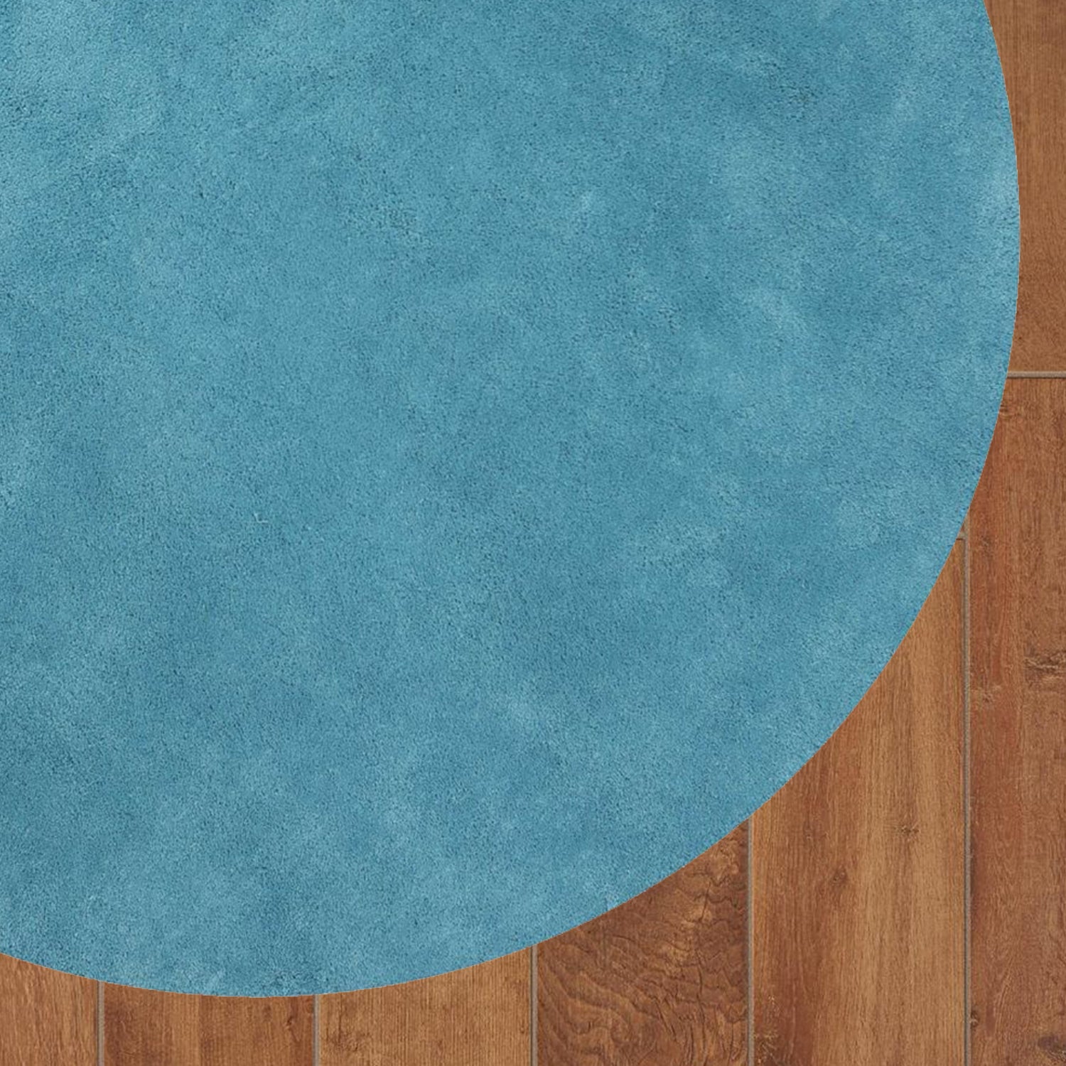 Charming Hand-Woven Polyester Blue Shag Rug for Modern Home Decor