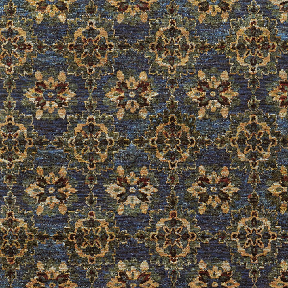 Exquisite Oriental Power Loom Area Rug - Opulent Red and Gold Pattern, Stain-Resistant, Ideal for Home Decor