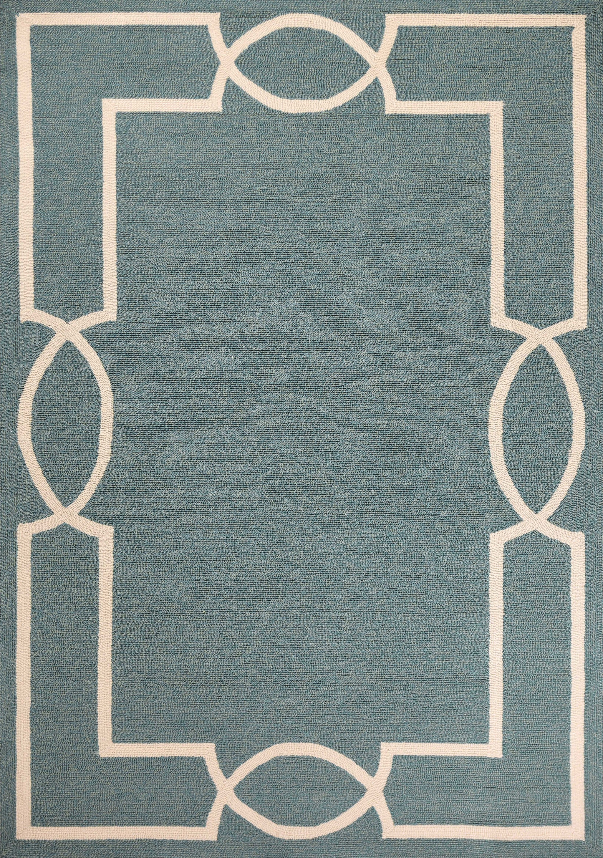 Stylish and Comfortable Round Blue Outdoor and Indoor Area Rug with Elegant Geometric Design to Elevate Your Living Space