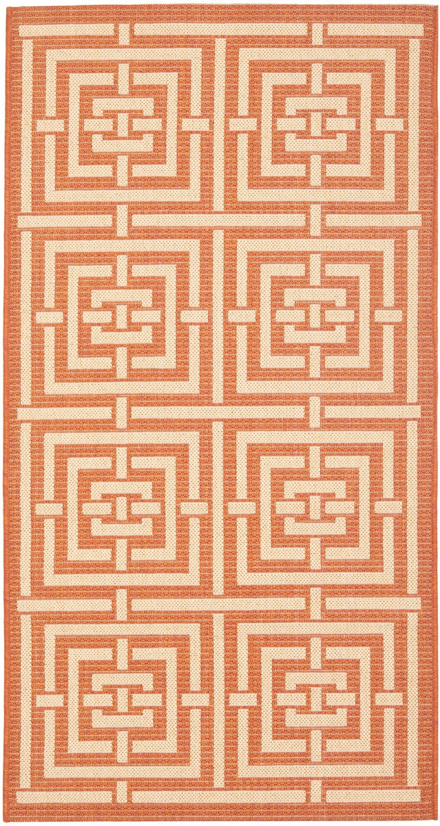 Exquisite Courtyard Indoor/Outdoor Geometric Pattern Rug - Soft, Durable and Weather-Resistant Floor Covering for Home Decor