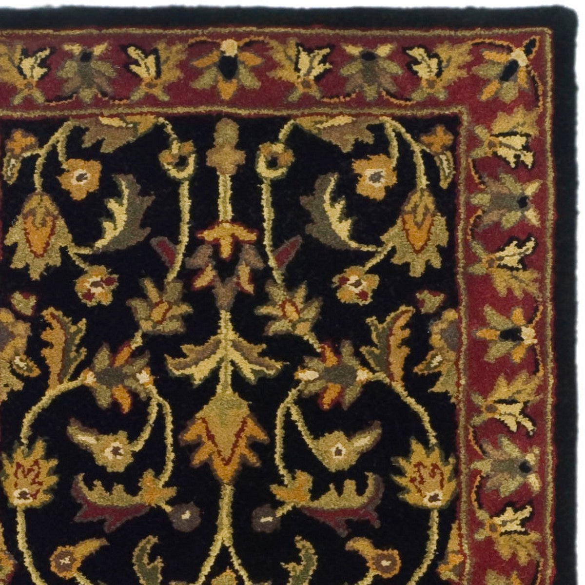 Exquisite Hand - Tufted Wool Pile Area Rug from India with an Elegant Rectangle Design for Enduring Home Decor