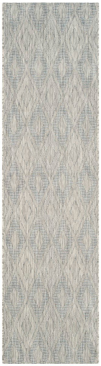 Stylish Courtyard Indoor/Outdoor Power - Loomed Rug with Diamond Motifs for Elegant Spaces