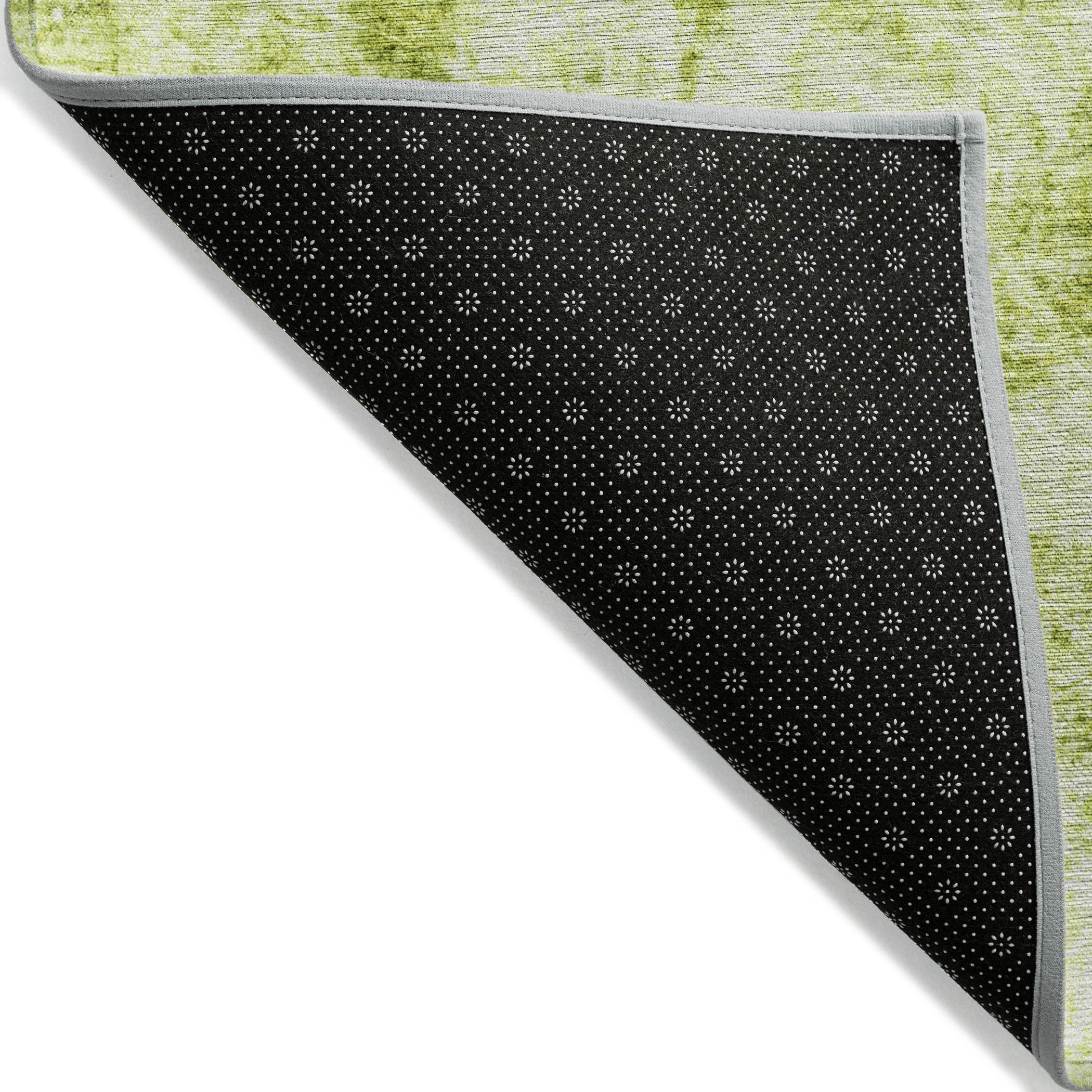 Stylish and Contemporary Lime Green Abstract Washable, Stain-Resistant, and Non-Slip Outdoor Area Rug for Home Decor Use