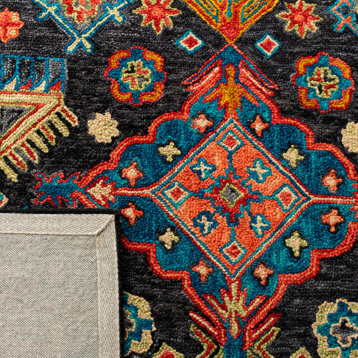 Luxurious Indian Hand-Tufted Wool Bohemian Area Rug for Elegant Home Decor