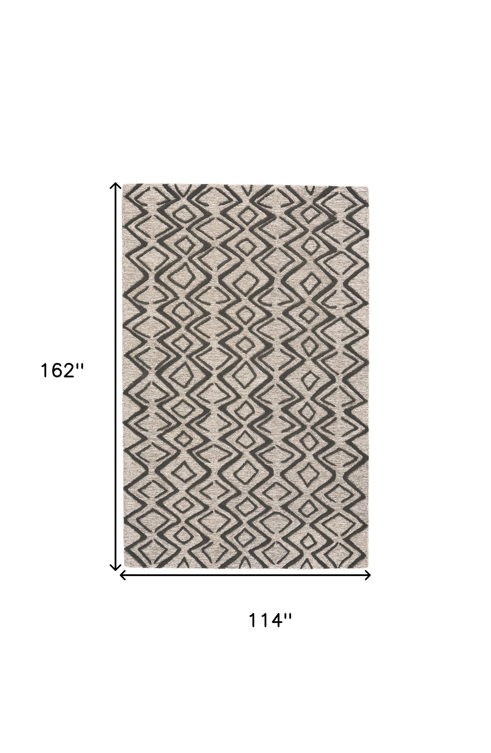 Exquisite Stylish Wool Geometric Tufted Handmade Area Rug with Stain - Resistant Quality and Soft Texture for Ultimate Home Comfort