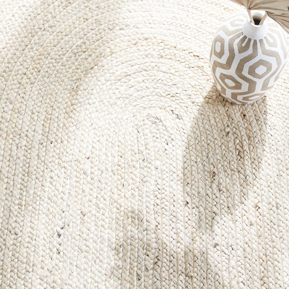 Eco-Friendly, Durable Hand-Woven 801 Natural Jute Pile Rug for Elegant Home Decor