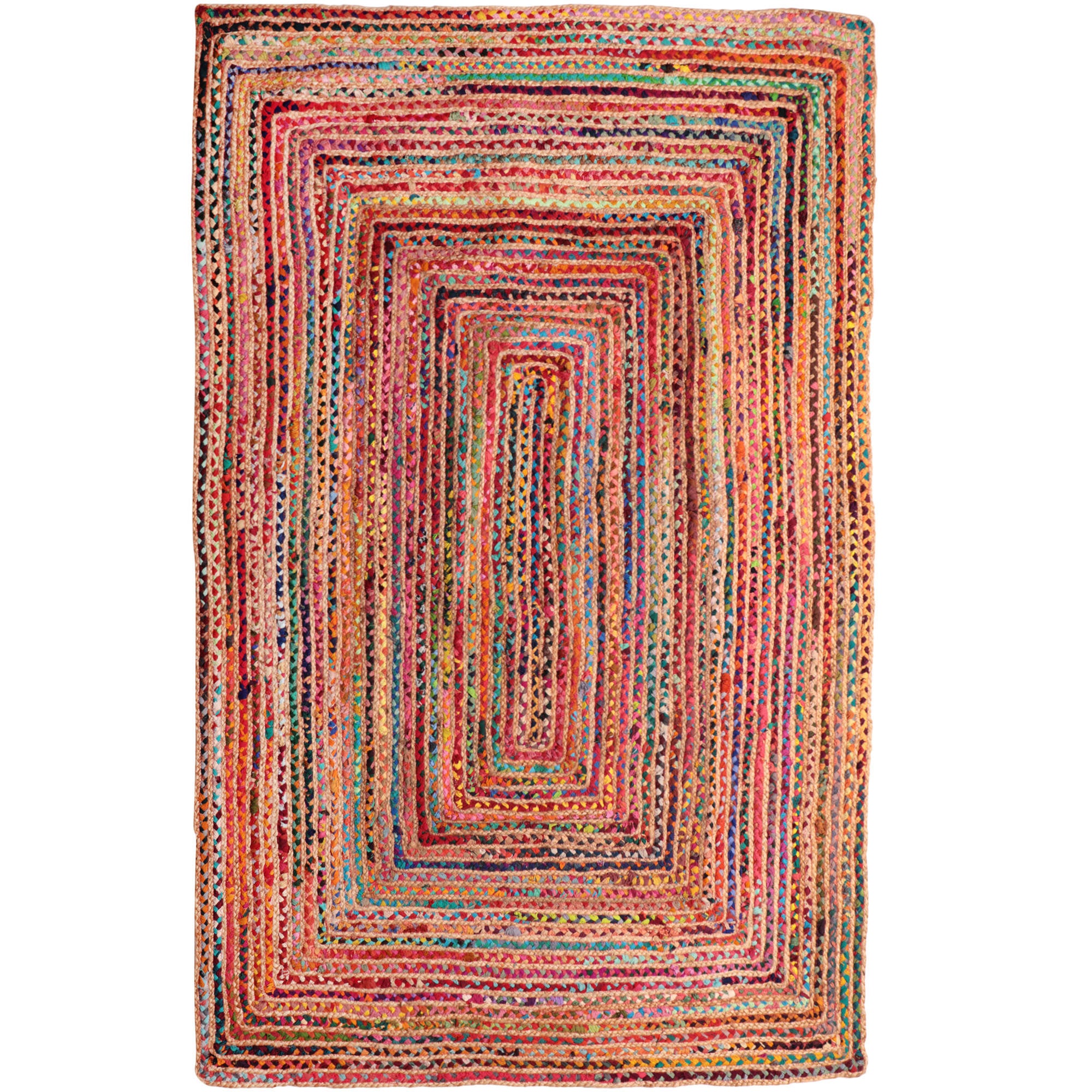 Stylish and Sophisticated Tan Geometric Hand-Braided Area Rug for Elevating Your Living Space