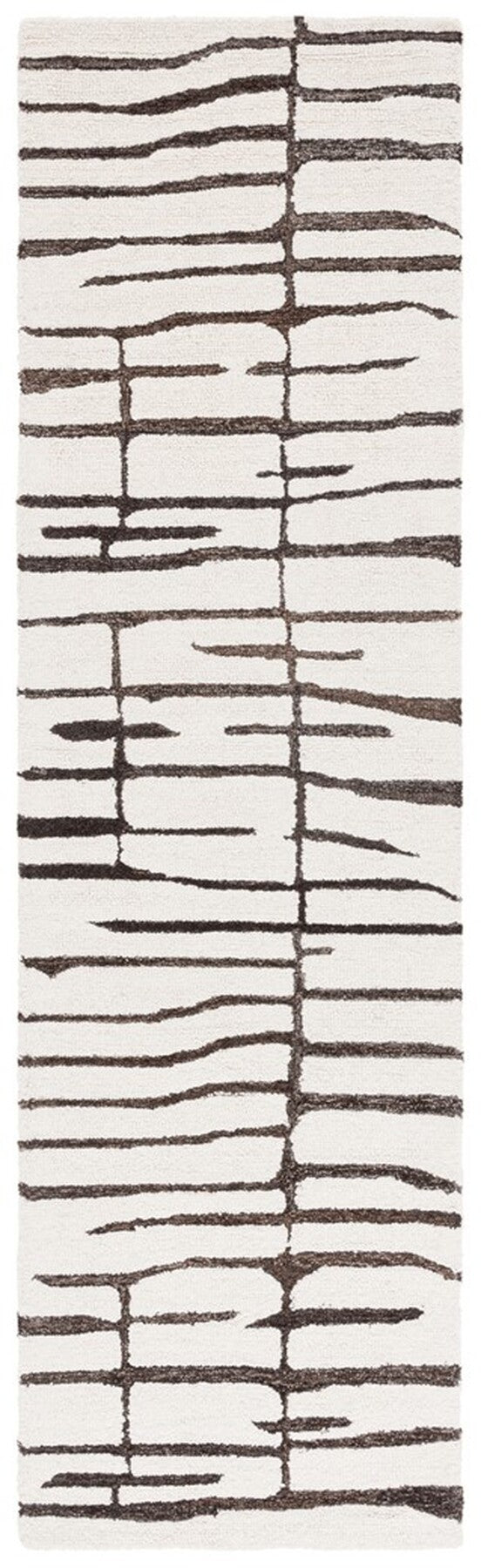 Exquisite Ebony Hand-Tufted Luxury Wool Blend Modern Floor Rug for Contemporary Interior Spaces