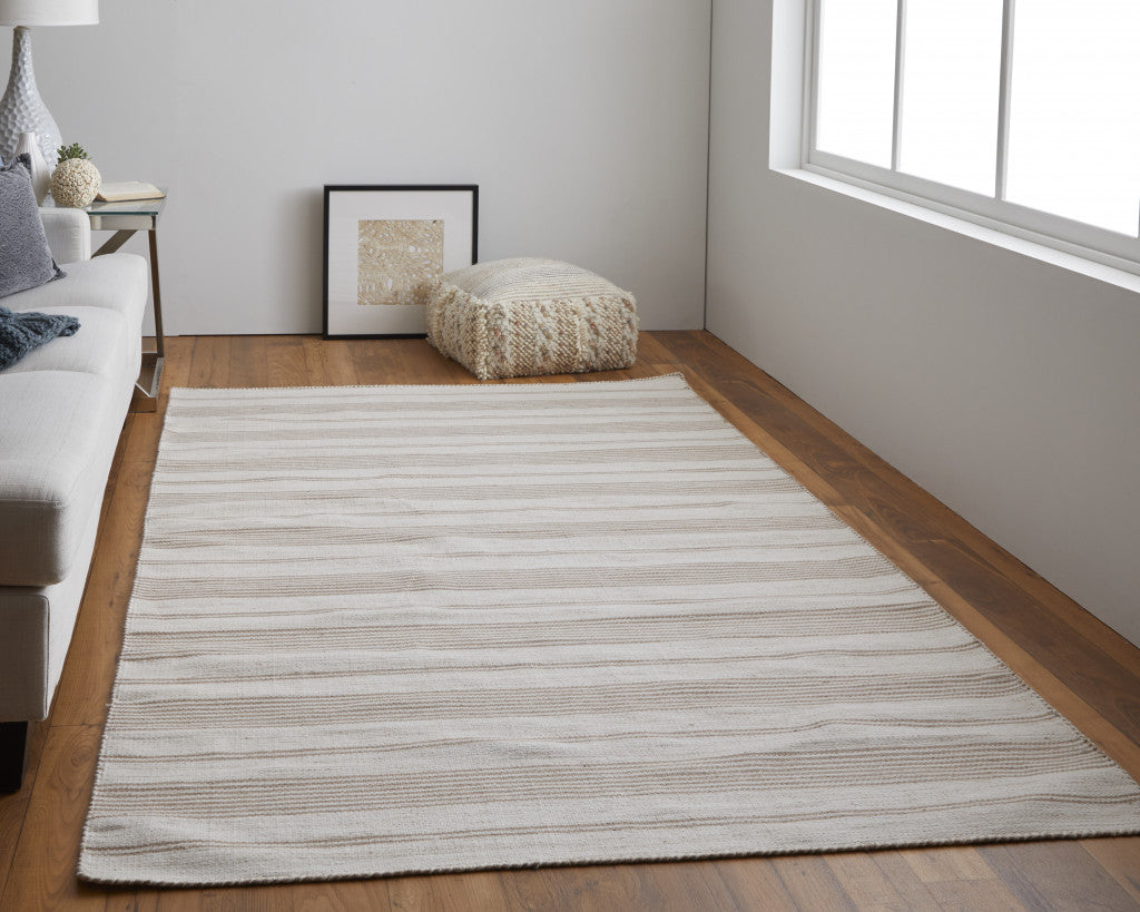 Stylish Modern Hand - Woven Stain - Resistant Area Rug with Striped Design for Comfortable Home Decor