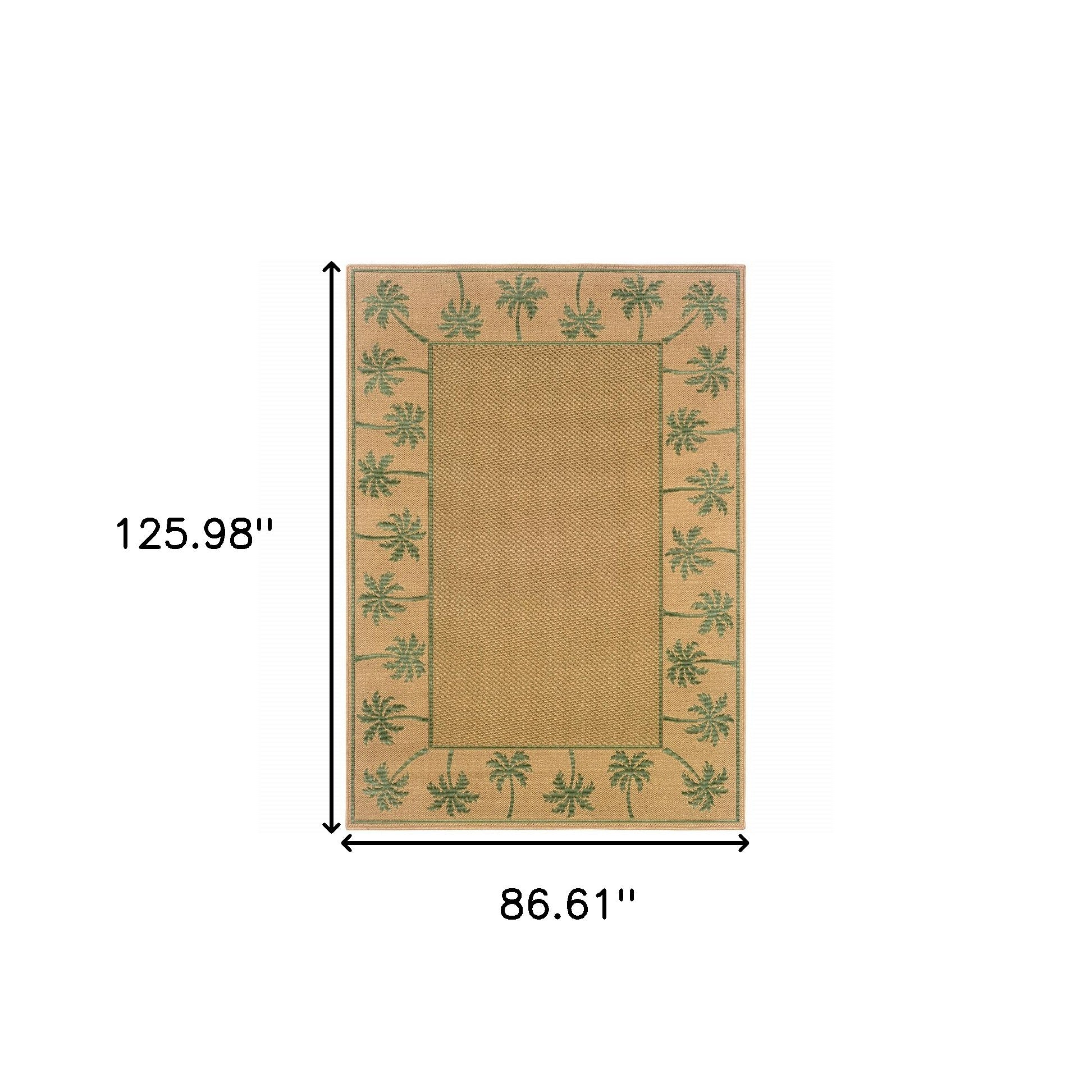 7x10 ft Tan Stain-Resistant Outdoor Area Rug: Ideal for Homes with Kids & Pets, Adds Coziness to Decor