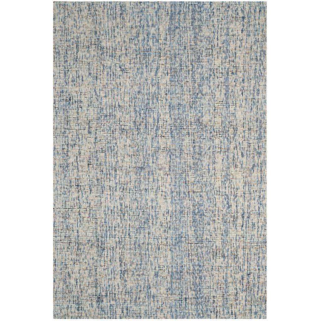 Luxurious Hand-Tufted Abstract Wool Rectangle Rug from India for Elegant Homes
