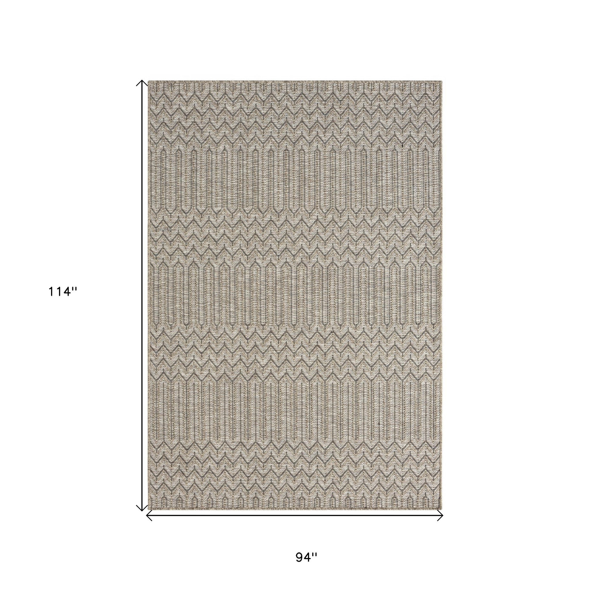 Stylish Indoor-Outdoor Gray Chevron Area Rug for a Sophisticated Home