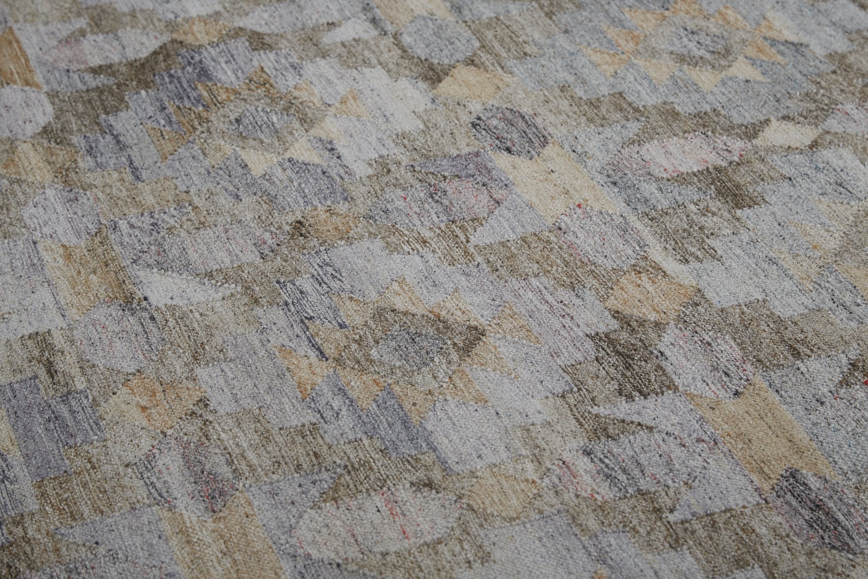 Beckett Collection Handwoven Moroccan-Style Area Rug with Elegant Geometric Patterns in Gray, Beige, and Taupe Tones
