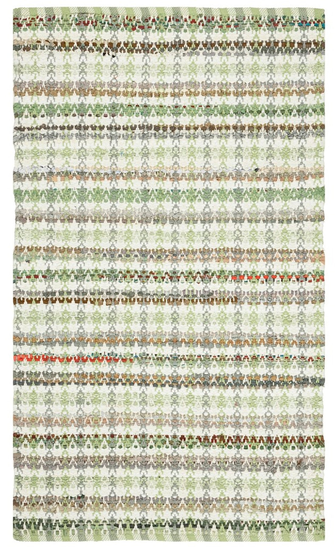 Montauk Handmade Woven Cotton Rug with Stylish Ikat Design Ideal for Coastal to Contemporary Style Homes
