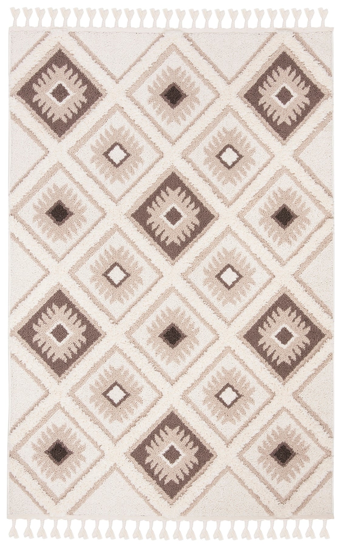 Exquisite Moroccan Style Power Loomed Rectangle Rug Crafted from Durable Polypropylene Fiber with 1-Inch Pile