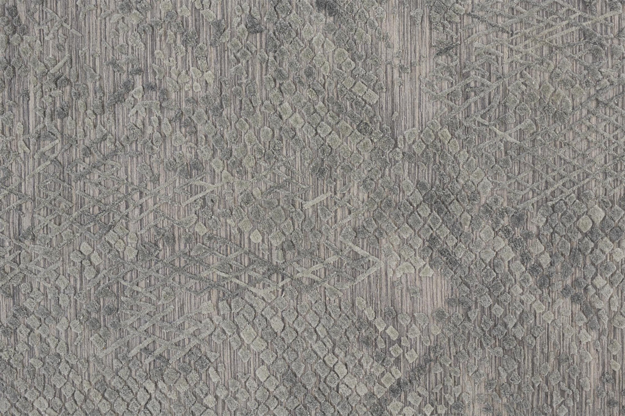 Exquisite Hand Woven Gray Abstract Area Rug for Home - Enhance Your Interior Decor with Authentic Artisan Craftsmanship