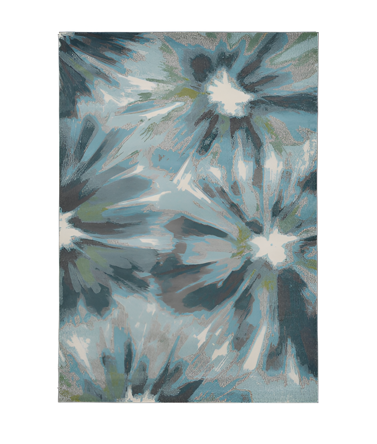 Teal Floral Area Rug - A Stylish and Cozy Addition to Enhance the Warmth of Your Living Space for a Comfortable Home Ambiance