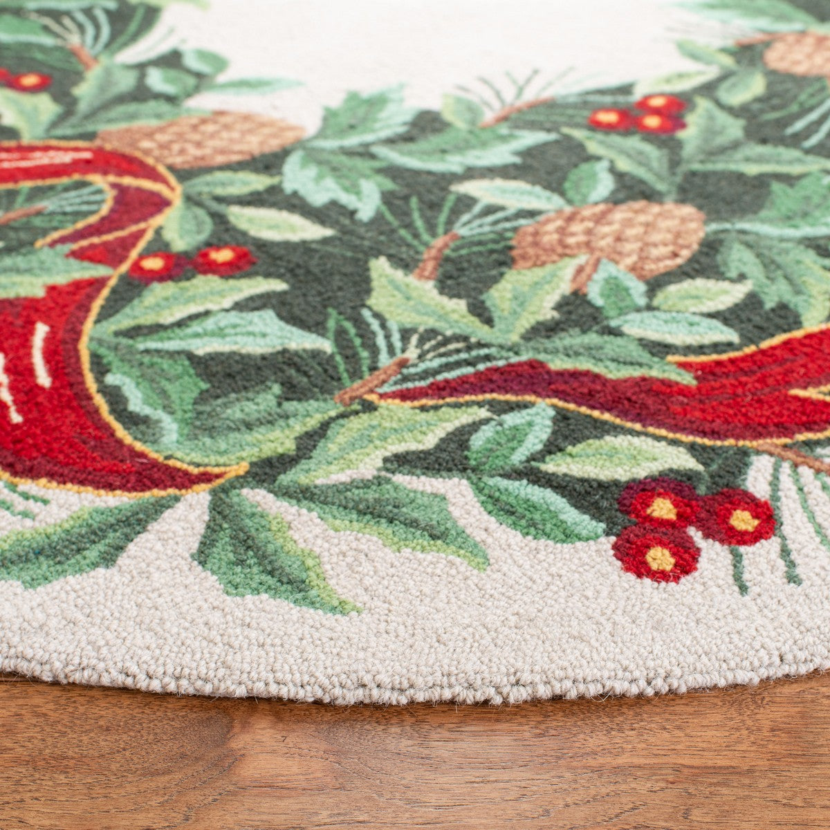Exquisite Vintage European Poster Reproduction Hand-Hooked 100% Wool Pile Area Rug for Your Home Decor