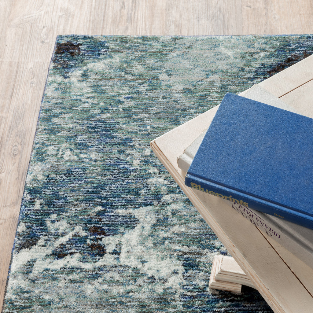 Stain-Resistant Gray Abstract Power Loom Area Rug for Cozy Home Decor