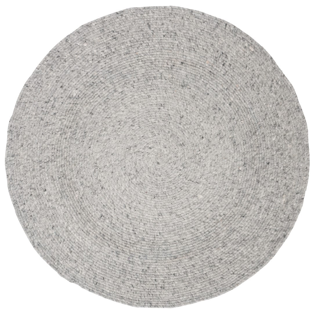 Exquisite Hand-Braided Round Wool and Cotton Blend Rug for Sophisticated Home Decor, Handmade in India