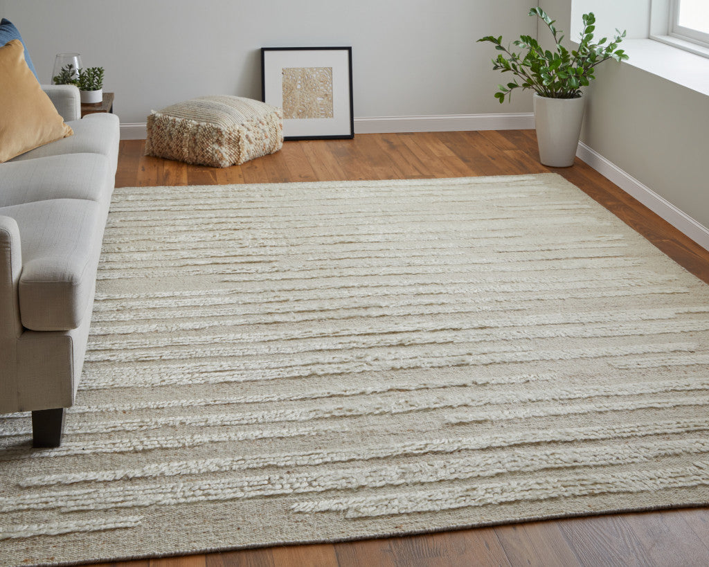 Hand-Woven Striped Wool Area Rug - Comfortable, Stain-Resistant, and Uniquely Designed for Your Home Decor