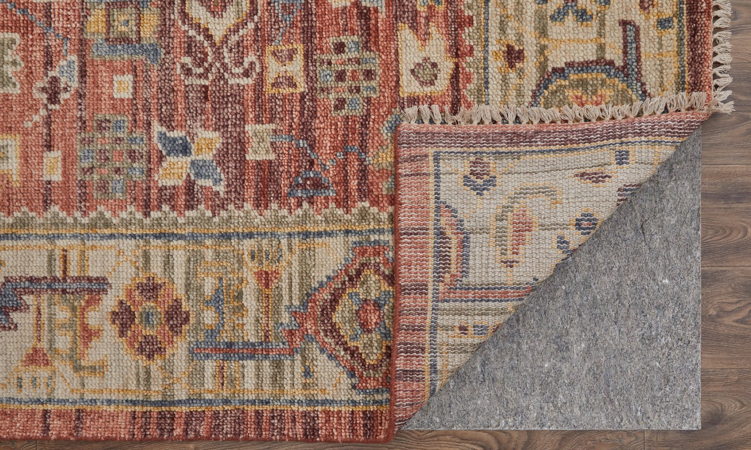 Artisan-Hand-Knotted Wool Rug in Vibrant Southwestern Colors