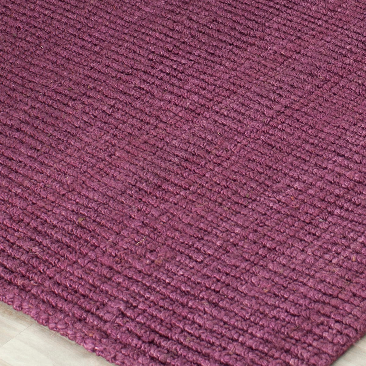 Eco-Friendly Coastal Chic Natural Hand-Woven Jute Rug, Soft and Textured