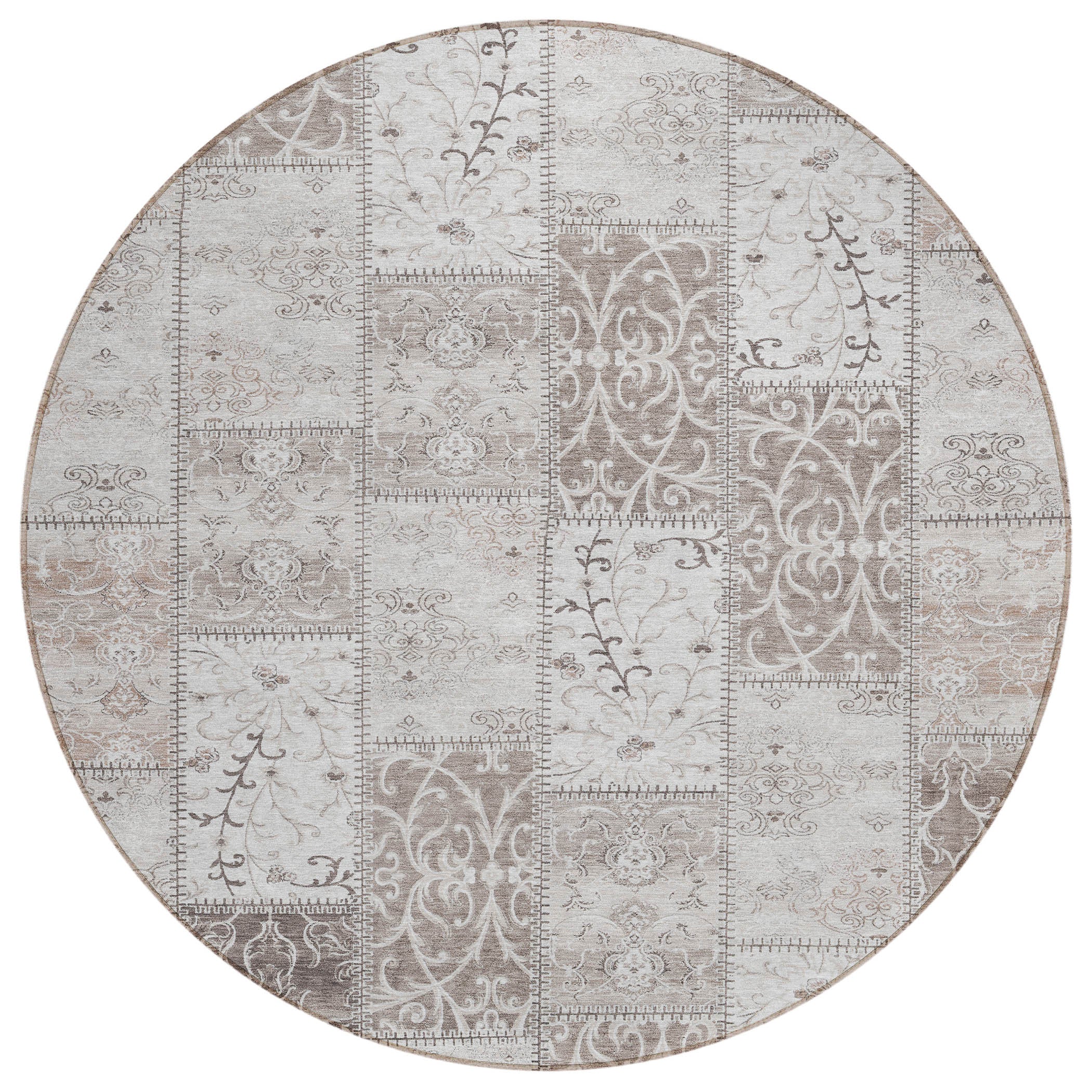 Stylish and Washable Outdoor and Indoor Runner Rug with Patchwork Design for Versatile Use