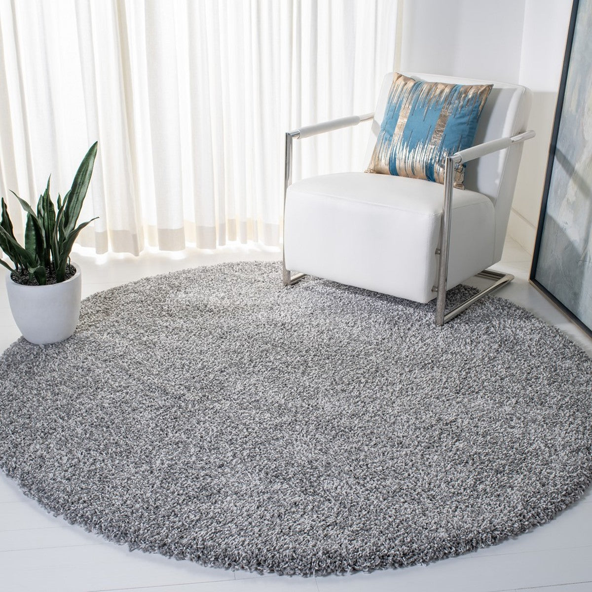 Evolution Shag 500 High - End Power Loomed Polypropylene Floor Rug with Jute Backing Ideal for Elegant Living Spaces