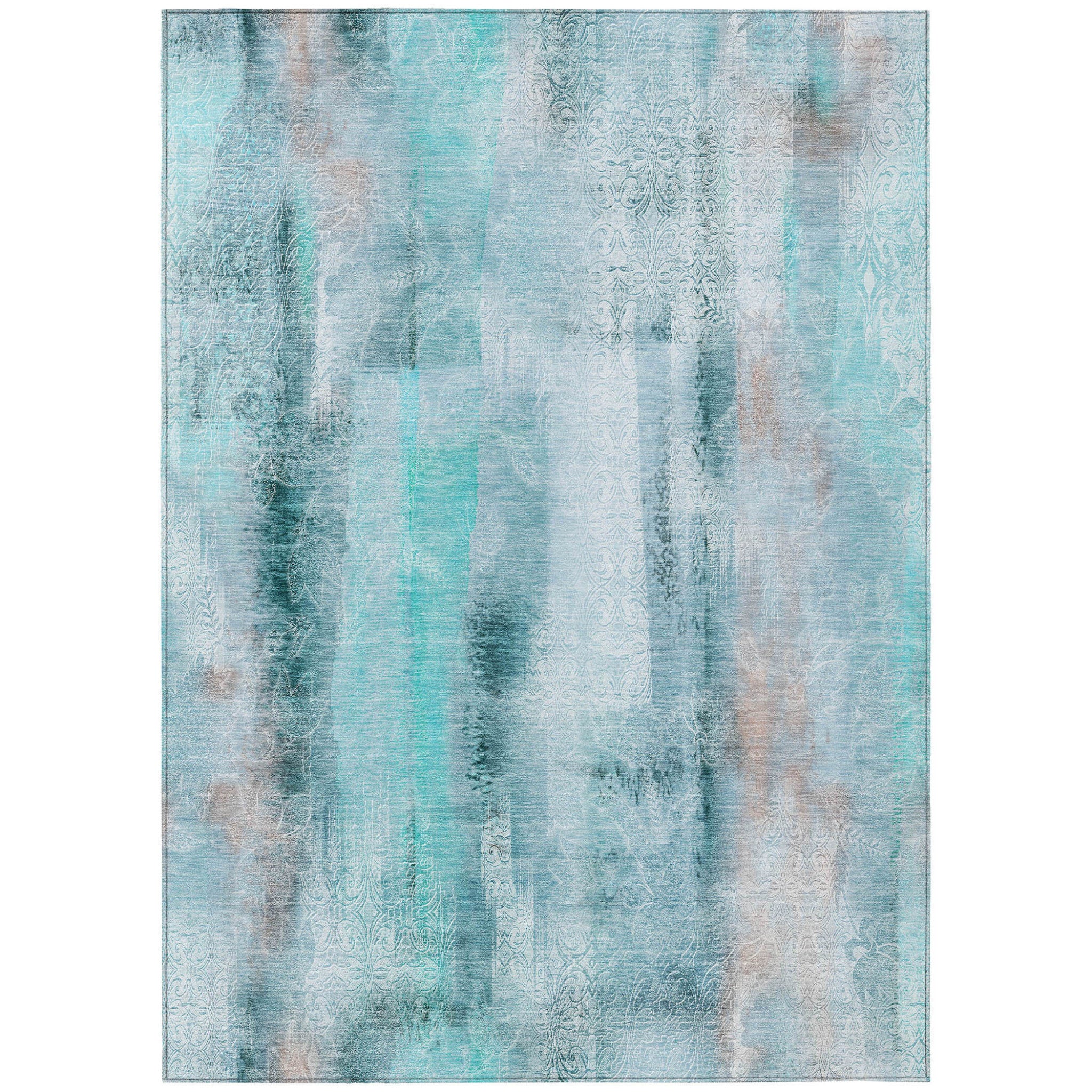 Stylish Washable, Stain-Resistant Non-Skid Purple Runner Rug for Indoor & Outdoor Use