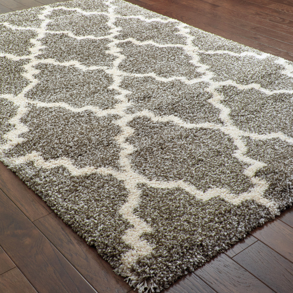 Stain-Resistant Geometric Shag Area Runner Rug for Modern Homes with Children and Pets - Soft Touch and Eye-Catching Design