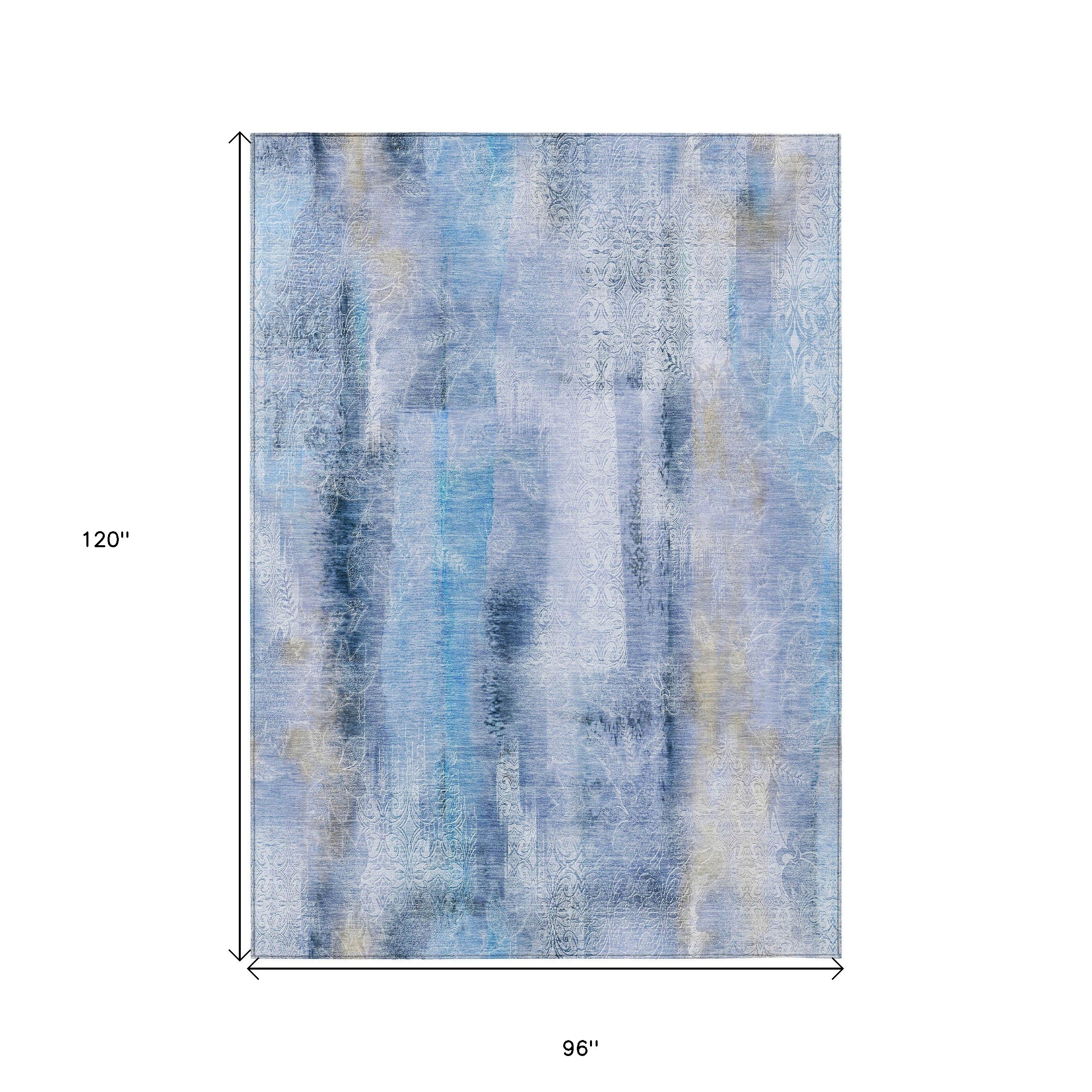 Stylish Washable, Stain-Resistant Non-Skid Purple Runner Rug for Indoor & Outdoor Use