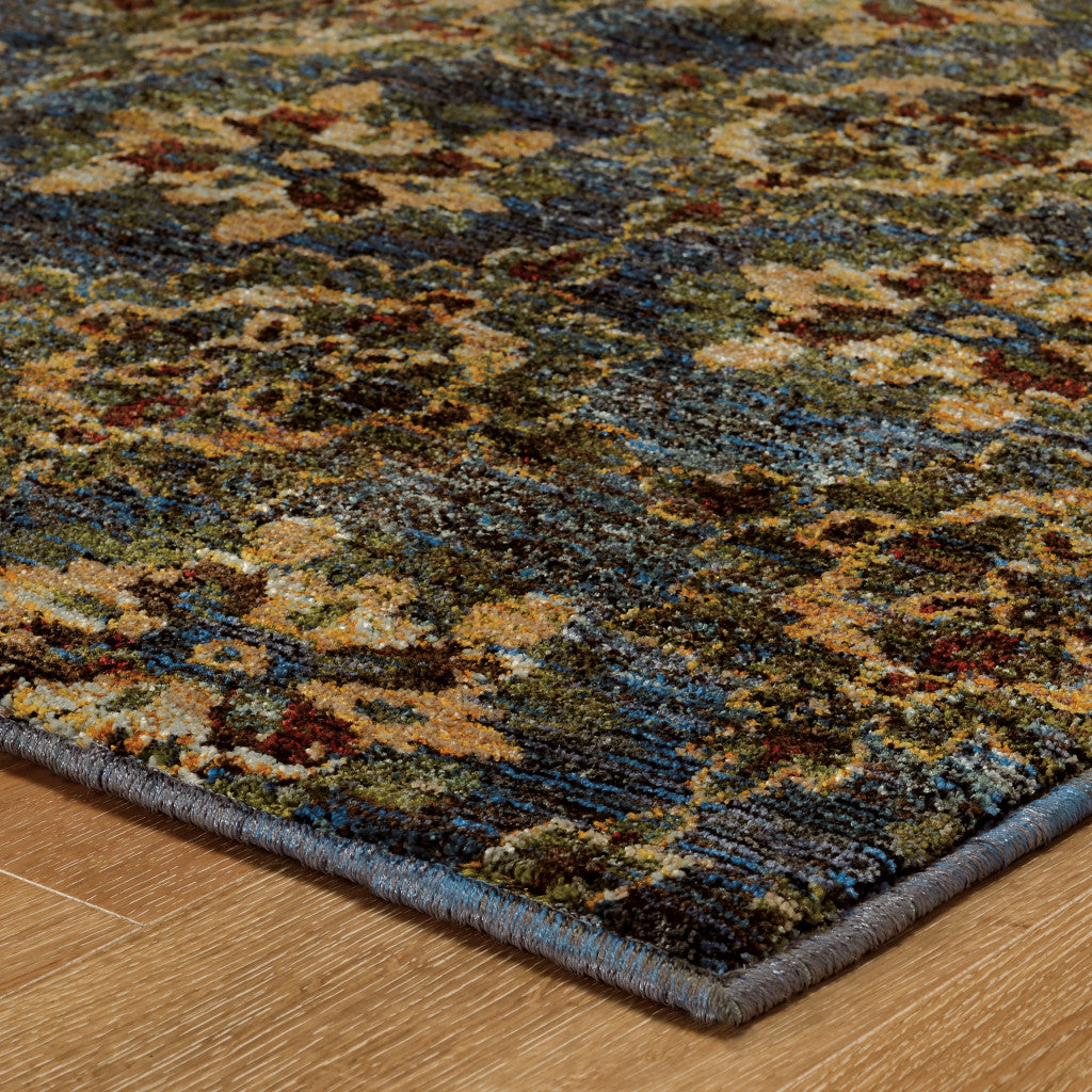 Exquisite Oriental Power Loom Area Rug - Opulent Red and Gold Pattern, Stain-Resistant, Ideal for Home Decor