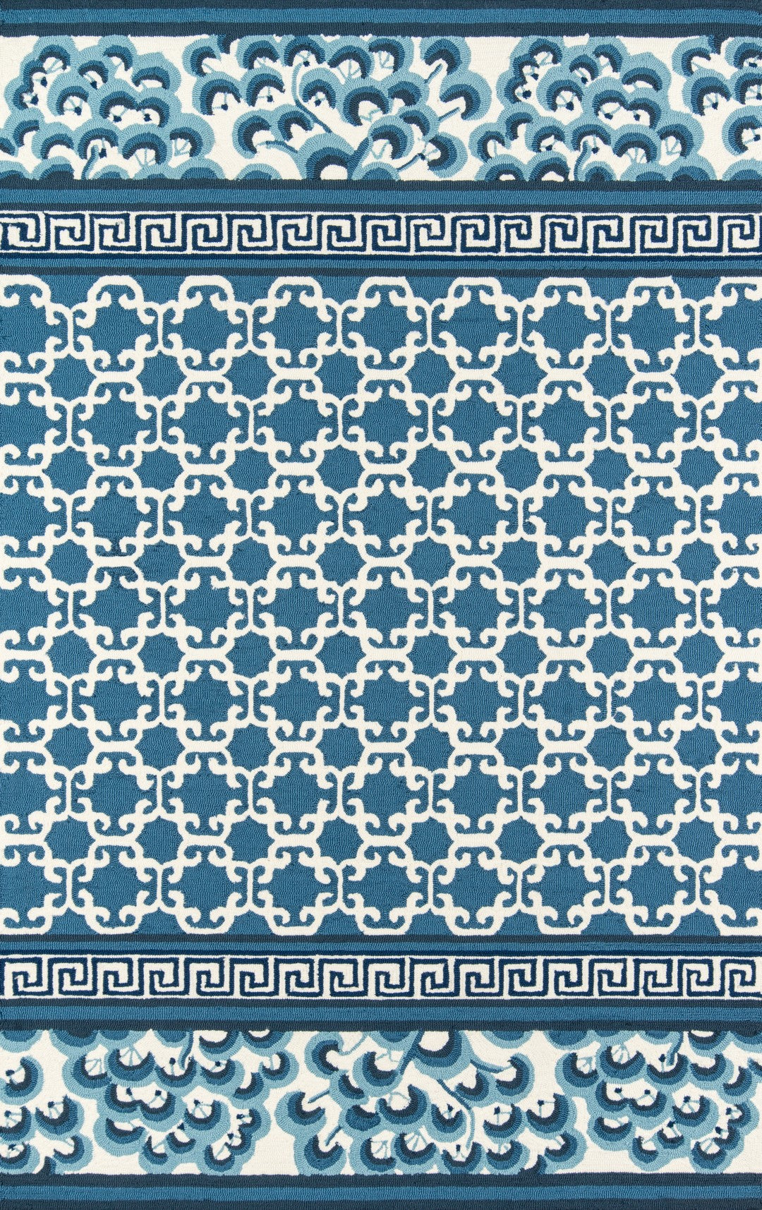 Madcap Cottage Durable & Stylish Hand-Hooked Geometric Area Rug for Indoor/Outdoor Use