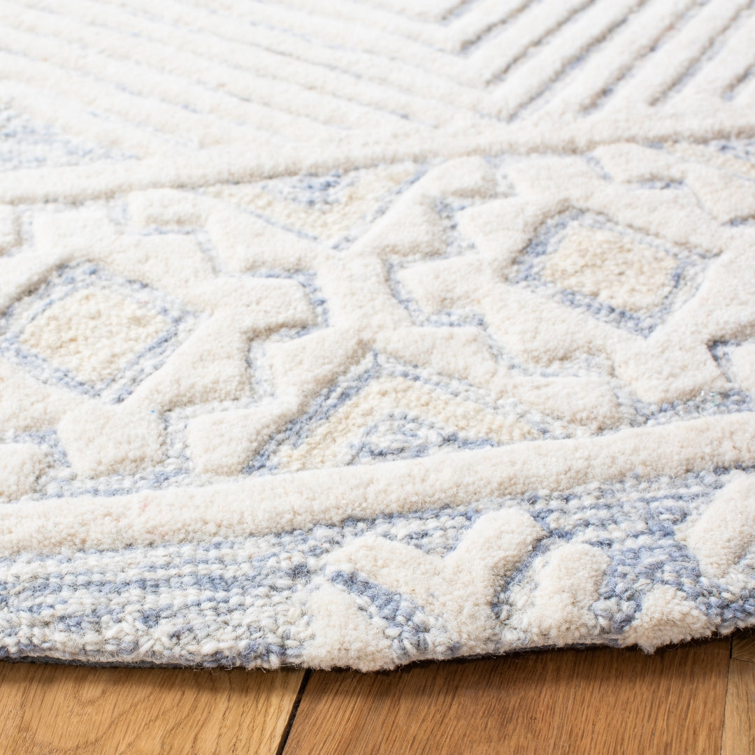 Stylish Hand-Tufted Bohemian Wool-Cotton Rug for Cozy Home Decor