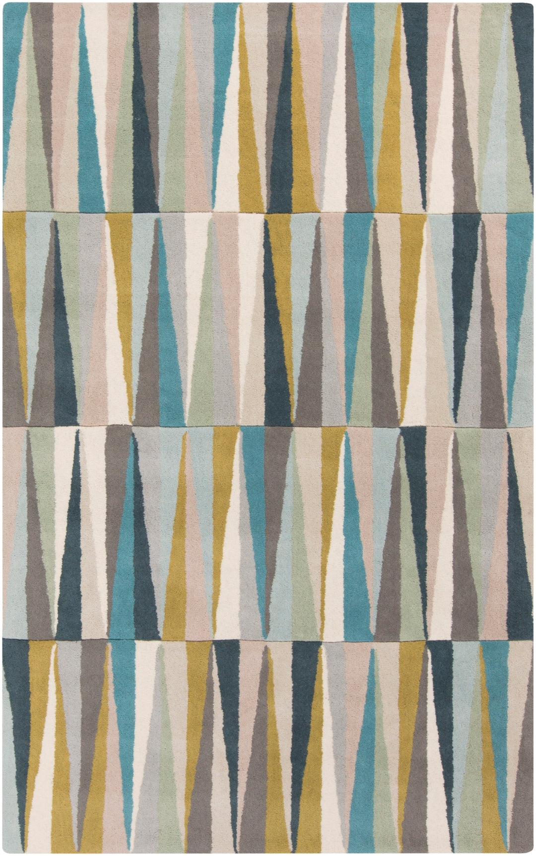 Stylish Modern Hand-Tufted Wool Area Rug with Graphic Design and Medium Pile for Indian Home Decor