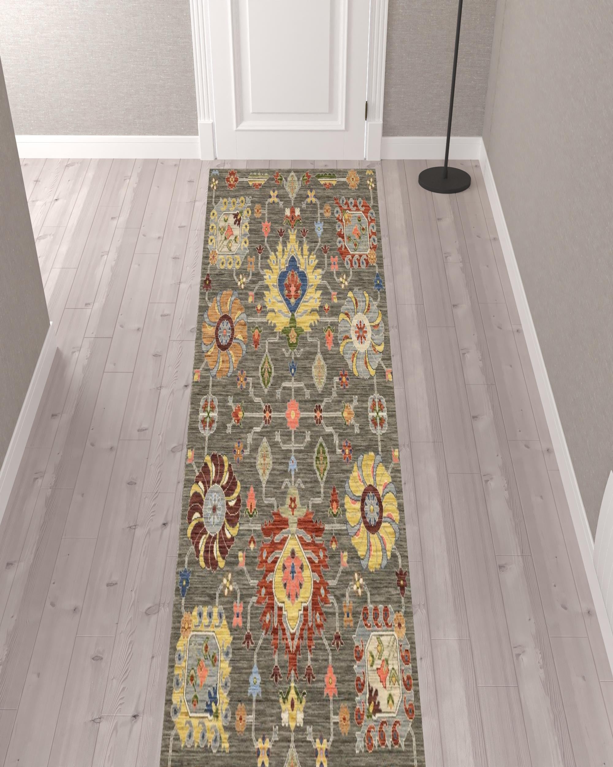 Fringe-Trimmed Stain-Resistant Area Rug with Elegant Oriental Pattern for Stylish Homes