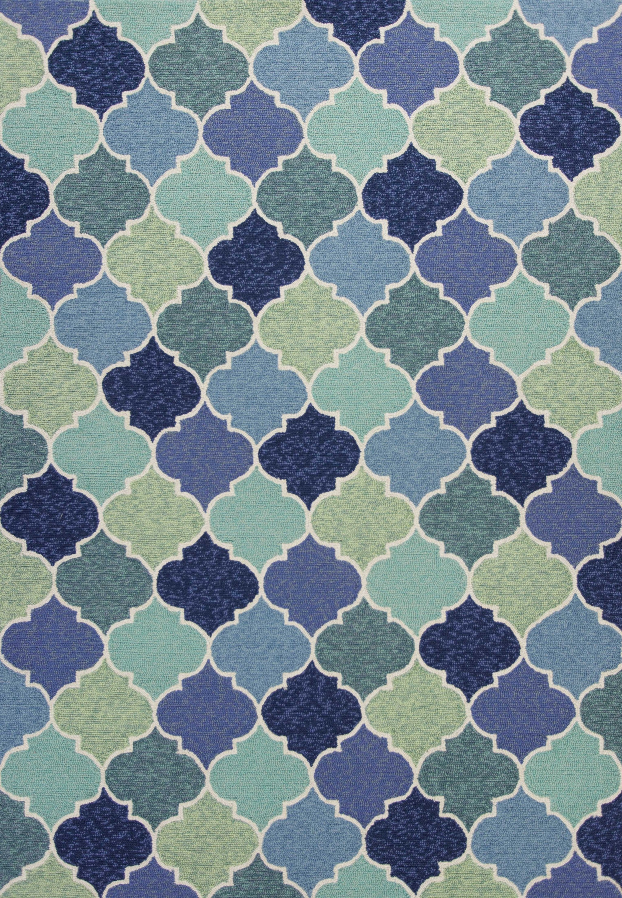 Exquisite Handmade Blue Stella Round Area Rug for Indoor/Outdoor with Modern Touch