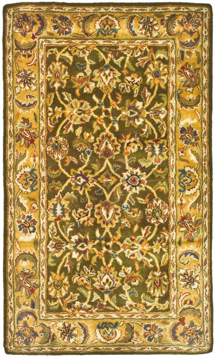 Elegant Hand - Tufted Wool Pile Rectangle Rug from India for Timeless Home Decor
