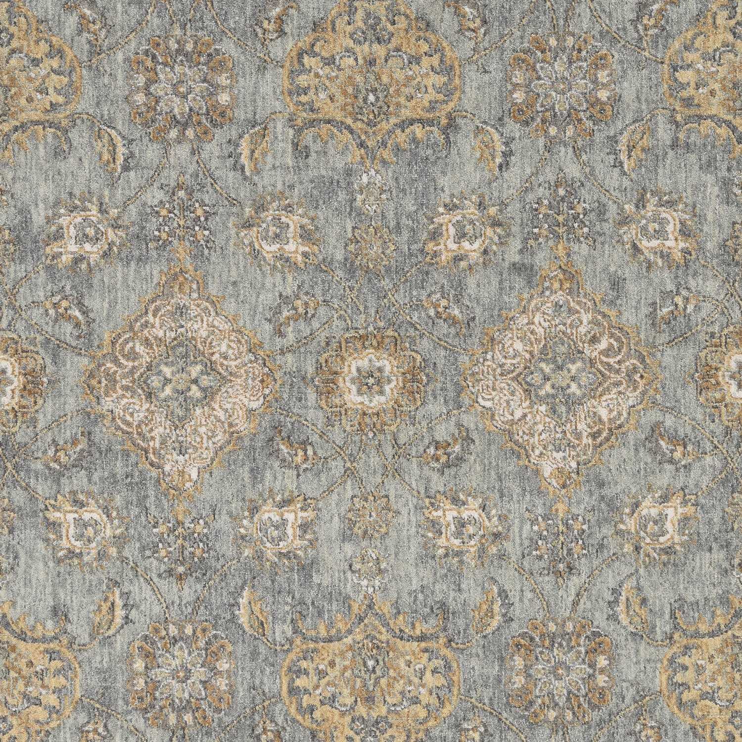 Sage Green Distressed Floral Wool Area Rug - Add Style and Warmth to Your Room