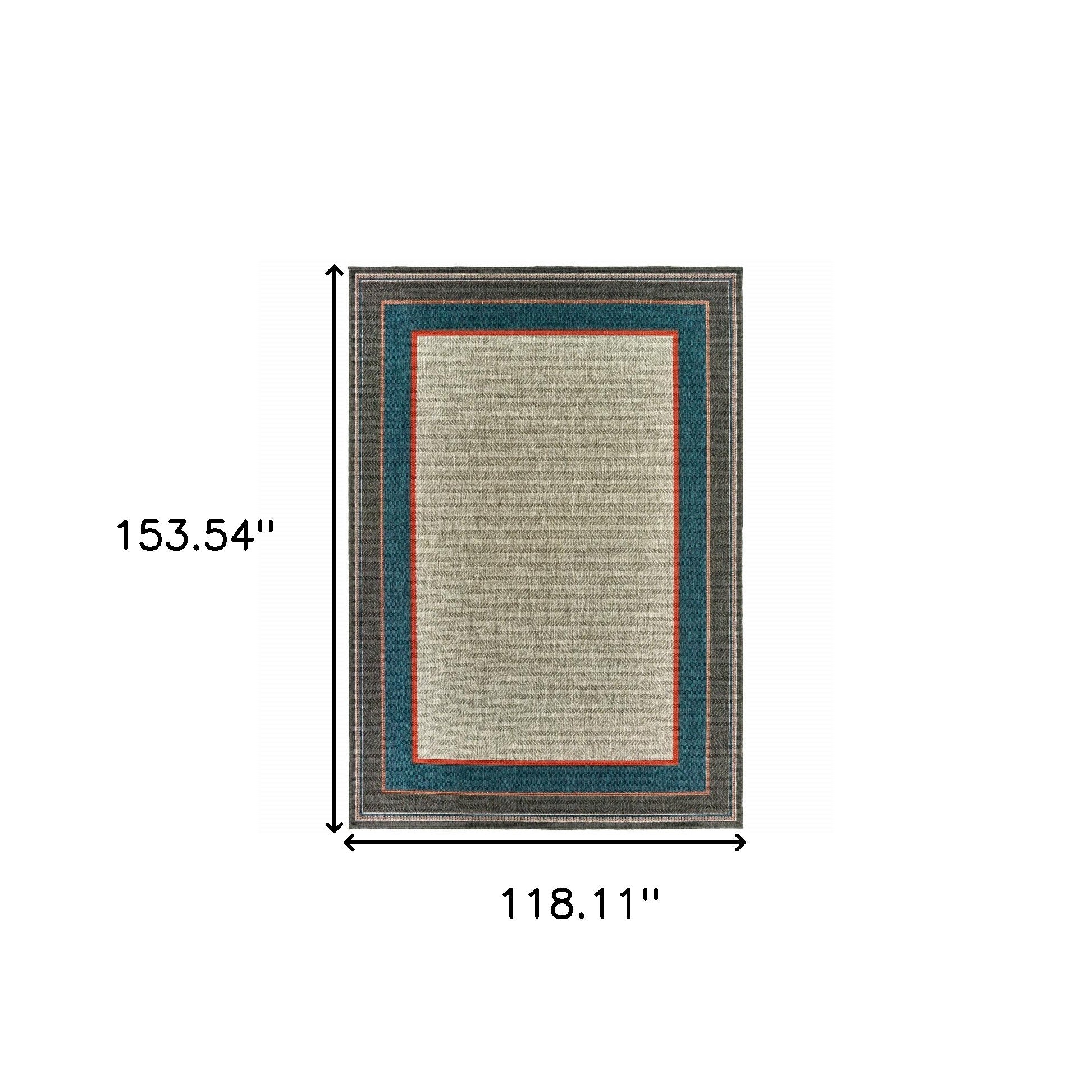 Fashionable Blue and Grey Stain-Resistant Indoor-Outdoor Area Rug for Kids and Pets to Enhance Your Living Space