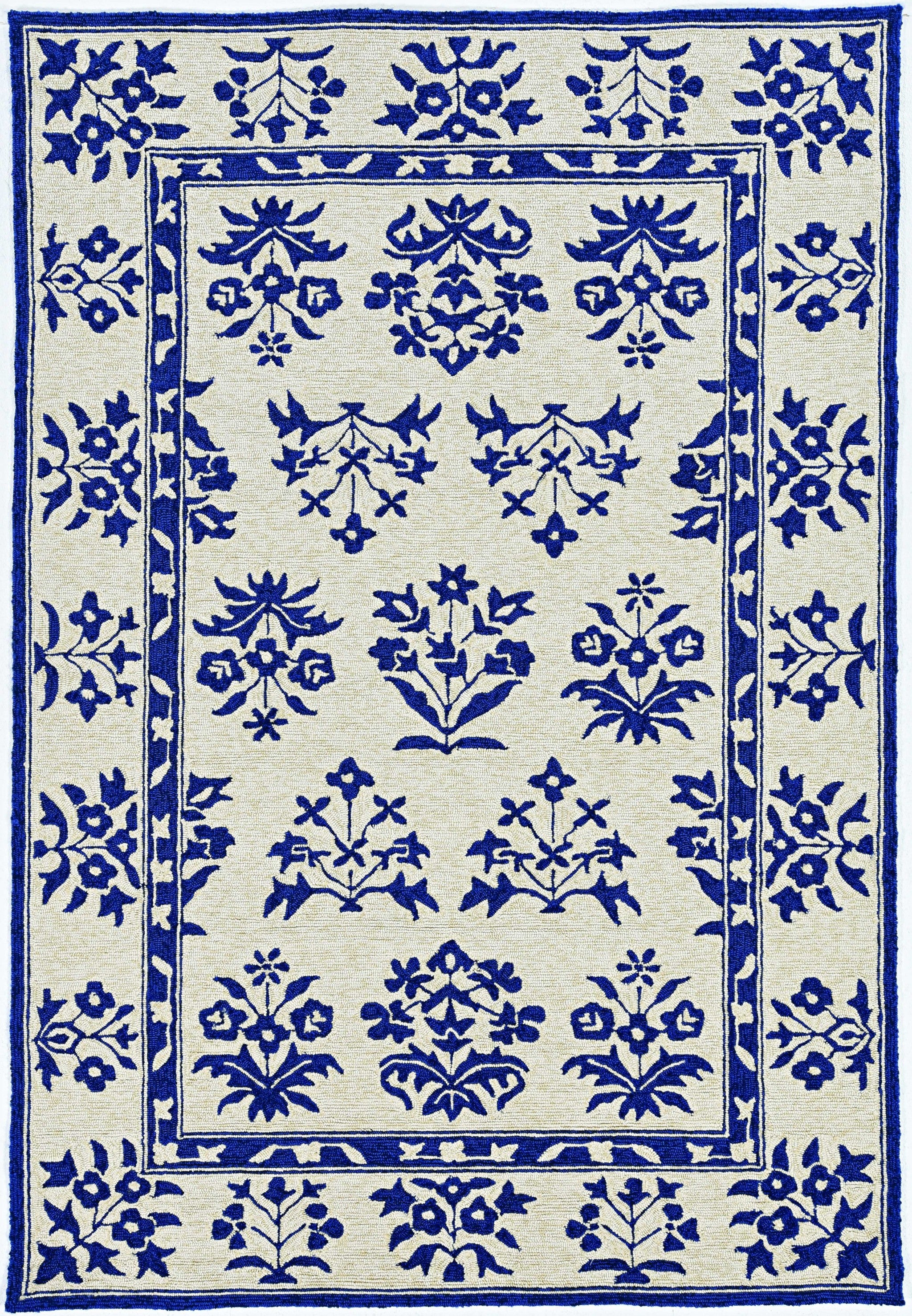Handmade Blue Floral Outdoor Rugs for Stylish Indoor & Outdoor Areas