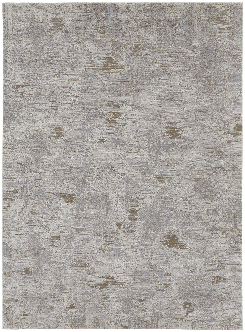 Stylish Distressed Abstract Area Rug with Gray and Ivory Design, Stain-Resistant, Ideal for 4x6 ft Space for Enhanced Comfort